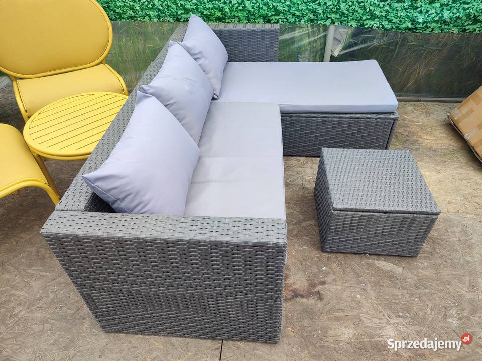 Narożnik do ogrodu technorattan plus stolikpufa Wschowa