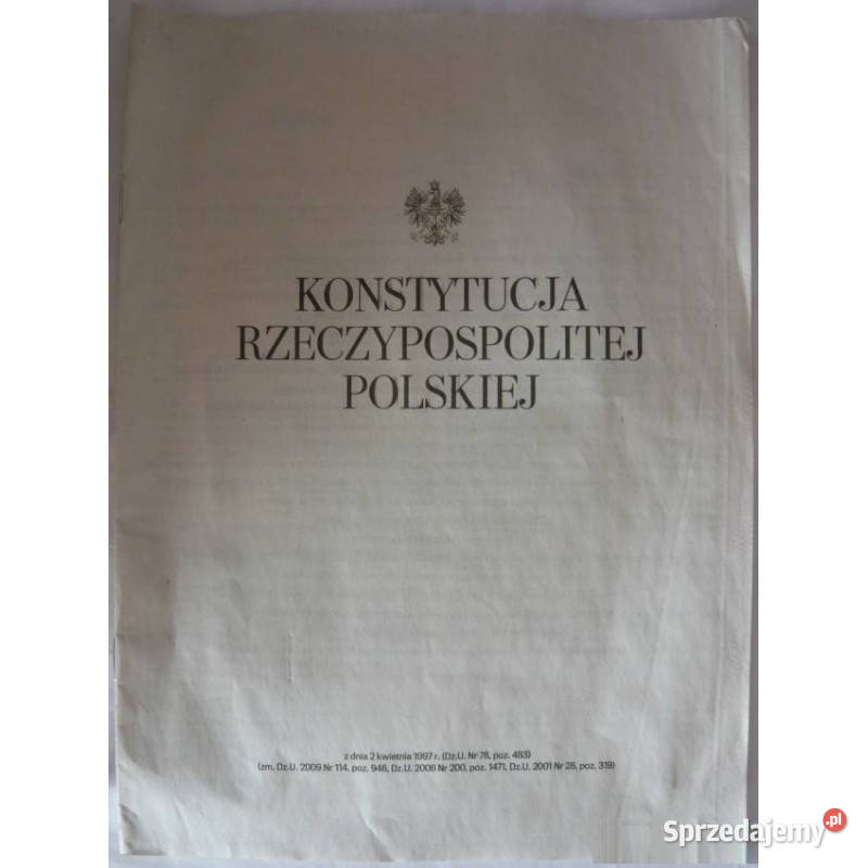 Konstytucja Rzeczypospolitej Polskiej z dnia 2 łódzkie Łódź sprzedam