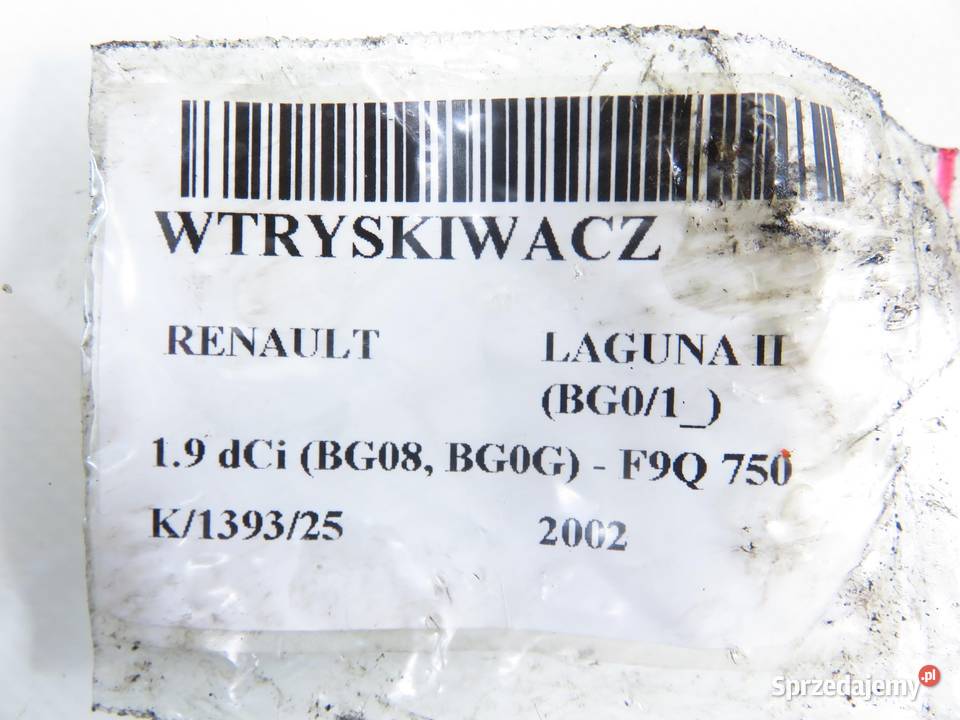 WTRYSKIWACZ RENAULT LAGUNA II 19 dCi 0445110021 sprzedam