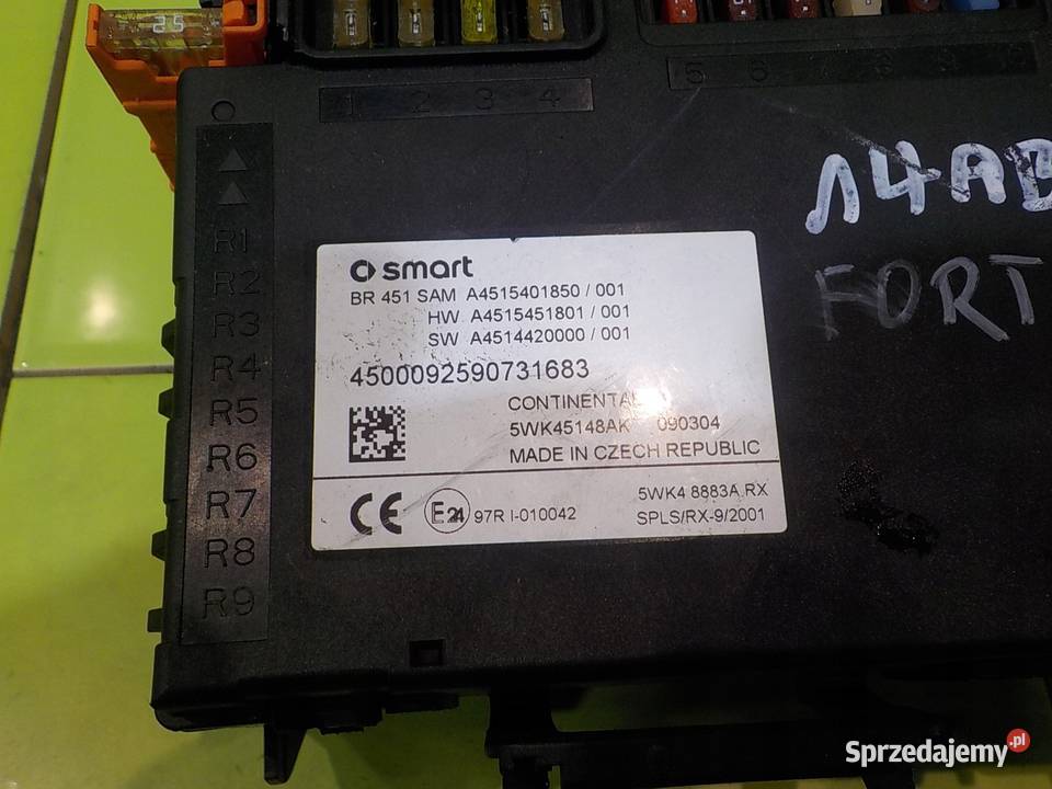 SMART FORTWO II 451 10 B 09r 2D modul BSI Wyposażenie elektryczne Suków