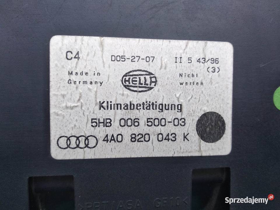 Audi A6 C4 panel sterowania nawiewem Części samochodowe Sieradz