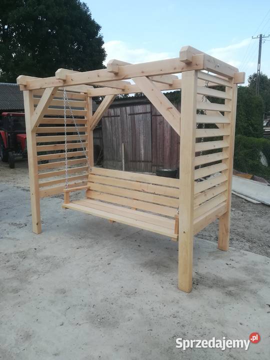 Huśtawka drewniana ogrodowa ozdobna lubelskie Tyszowce