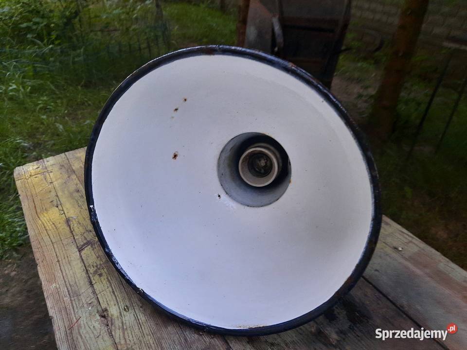 Zabytkowa lampa przemysłowa OBg4 PRL Vintage Sieradz