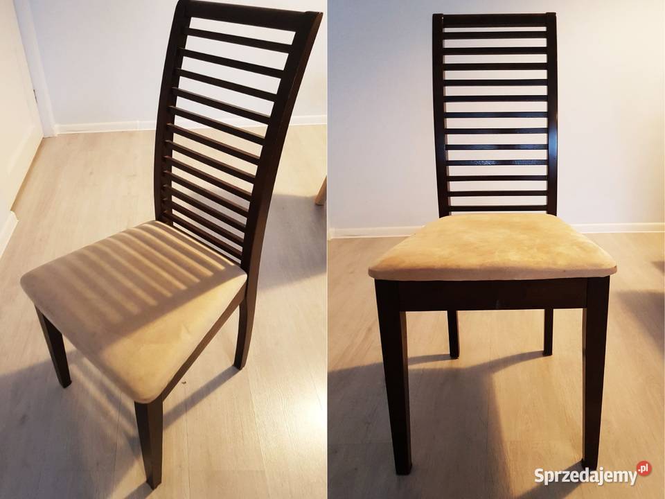 6 sztuk solidnych krzeseł drewnianych