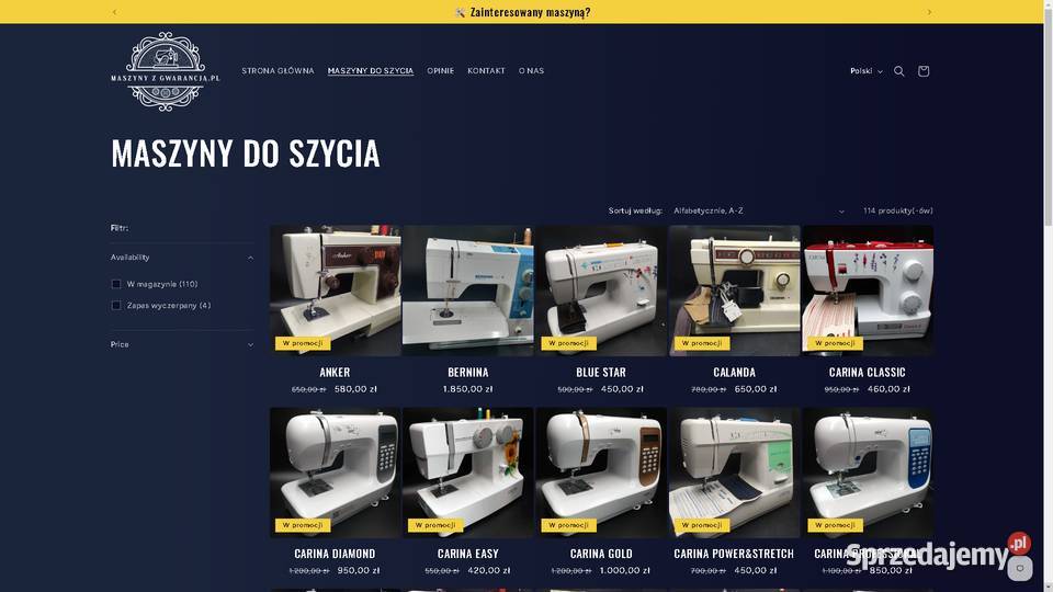 STRONA INTERNETOWA NA ZAMÓWIENIE Sklep Sandomierz