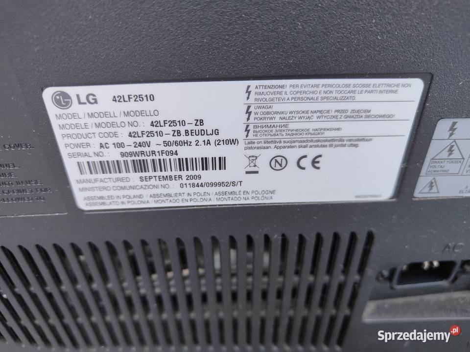 Telewizor LG 42 cale z pilotem 42cale