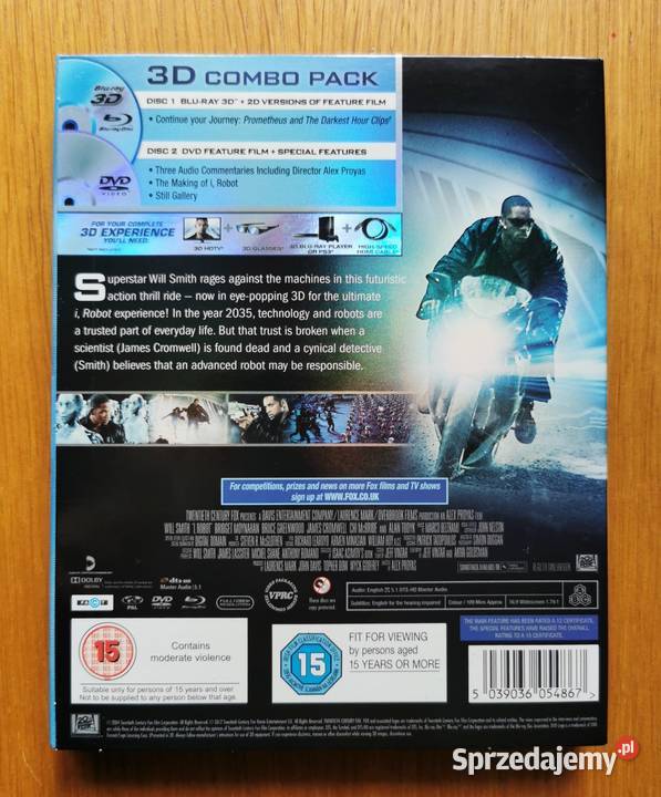 I Robot Ja Robot Bluray 3D DVD En 2004 Will łódzkie Ozorków