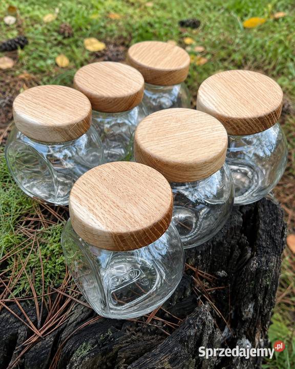dębowy przyprawnik handmade 6 słoikówręcznie Zbąszyń sprzedam