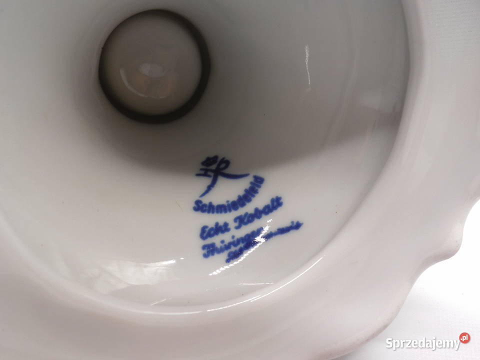 Świecznik Schmiedefeld Echt Kobalt Lata 70 XX Raszków