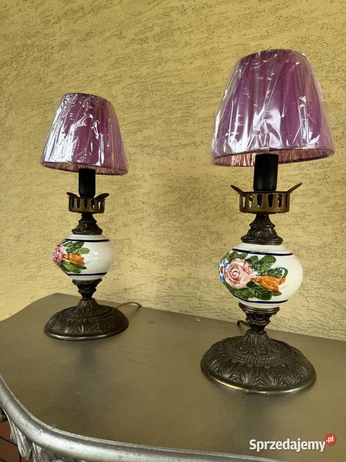 Lampka nocna stołowa biurowa stylowa ceramiczna Garwolin