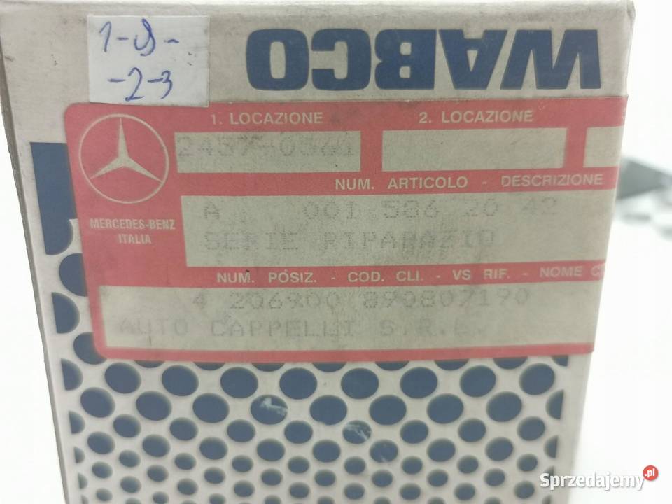 ZESTAW NAPRAWCZY ZAWORU MERCEDESBENZ WABCO lubelskie