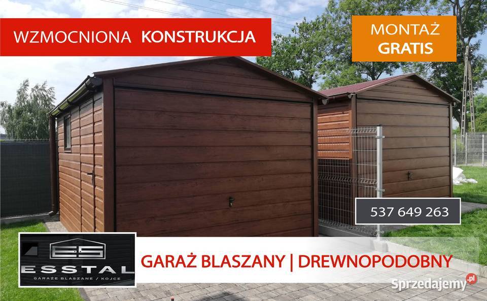 Garaż Blaszany Orzech Blaszak Garaże Wiaty Kojce Sprzedaż Siemiatycze sprzedam