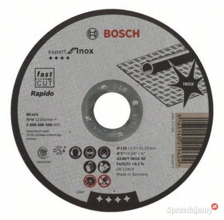 Tarcze 25szt. Bosch 125 1.0 x 22,23mm do metalu