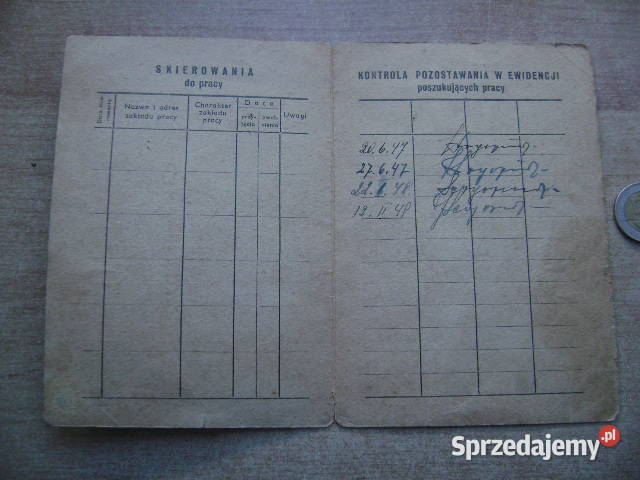 Starocie z PRL Stare dokumenty Dowód Gdynia