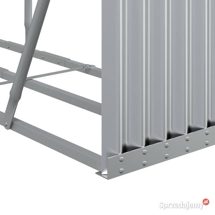 Stojak na drewno srebrny 180x45x100 stal mazowieckie Warszawa
