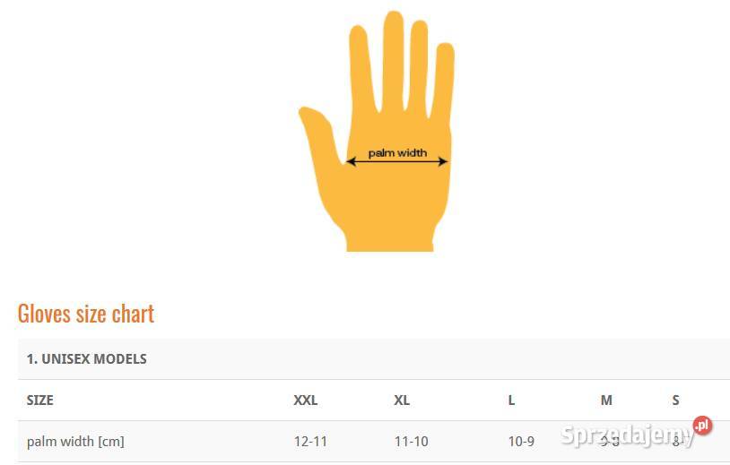 RĘKAWICE SPORTOWE CARBON LITE rozmiar XL Mrągowo