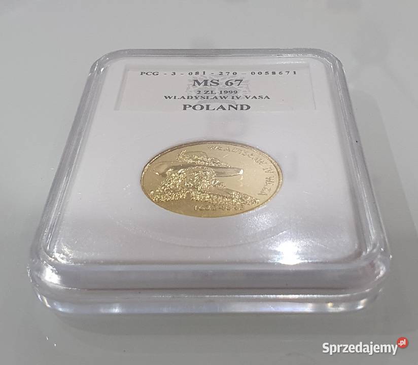 2 WŁADYSŁAW IV WAZA 1999 MS67 Numizmatyka opolskie Kędzierzyn-Koźle