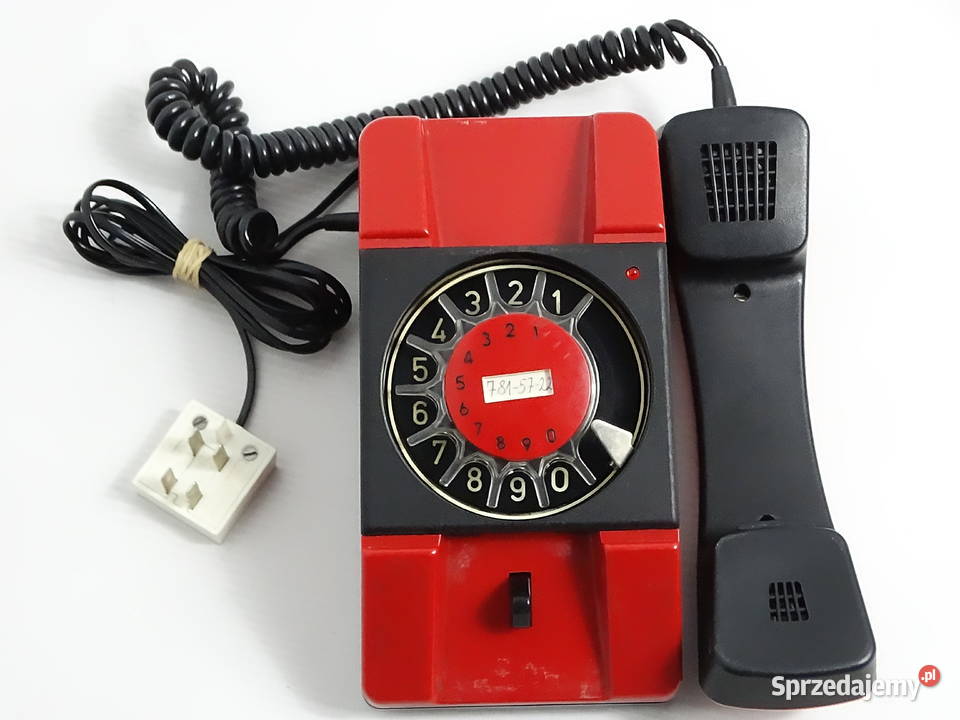 Kultowy czerwony telefon BRATEK RWT Radom 1991r Biłgoraj