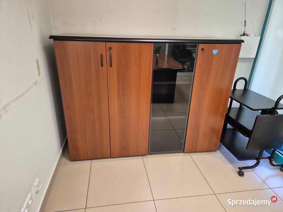 Komplet mebli biurowych biurko gabinetowe komoda Warszawa sprzedam