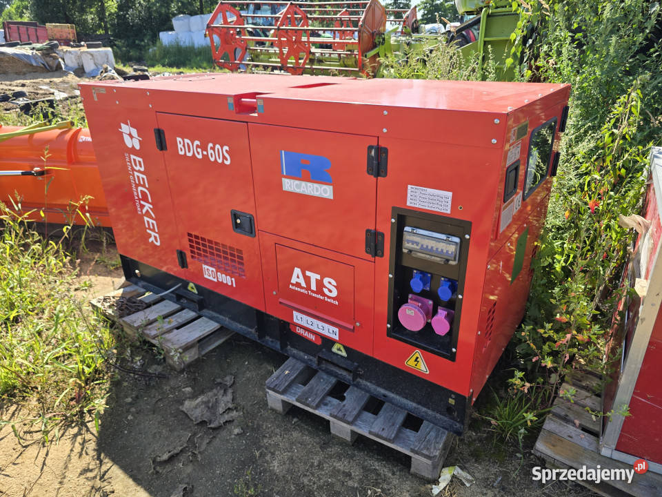Agregat prądotwórczy BECKER BDG60S 50 kW 625 kVA Generatory Cegielnia Lewicka