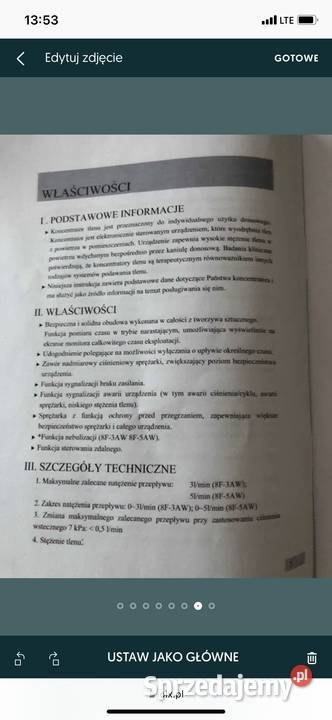 koncentrator tlenu Super OKAZJA Sprzęt w j Poznań