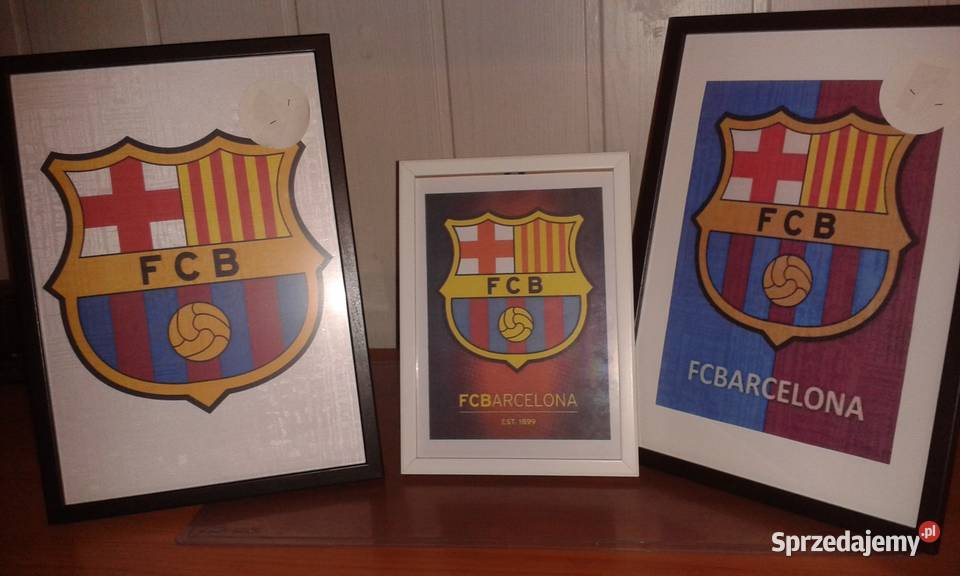 Barcelona herb w czarnej ramce Świdnik