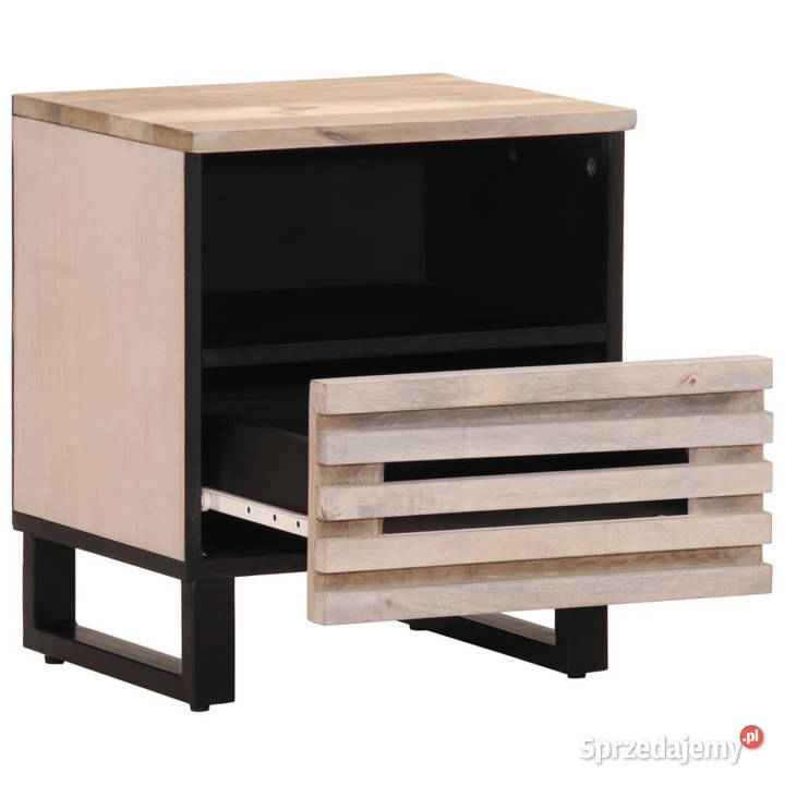 Szafka nocna 40x34x46 bielone drewno mango mazowieckie Warszawa