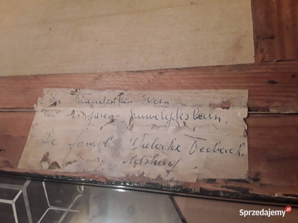 Stary obraz olejny na płótnie Siemiatycze