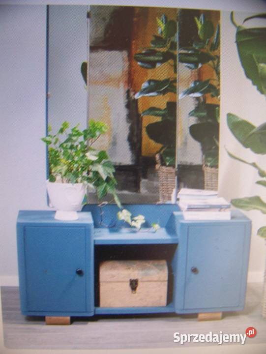 toaletka drewniana z lustrem składanym