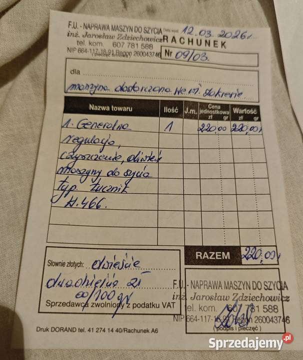 Maszyna do szycia predom Łucznik 466 Rzeszów