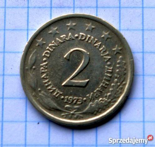 2 DINARY 2 DINARA 1973 JUGOSŁAWIA Parczew