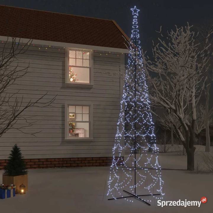 vidaXL Choinka stożkowa 3000 zimnych białych LED Boże Narodzenie