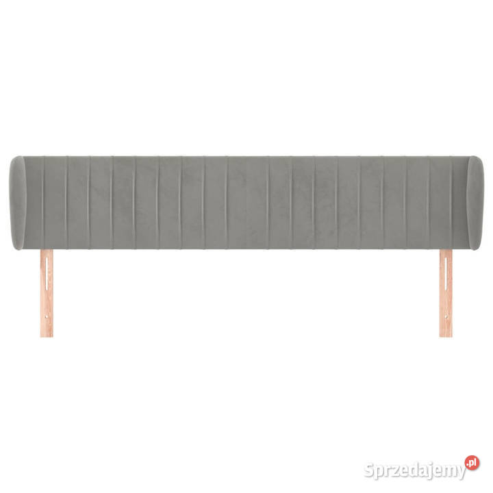Zagłówek uszak jasnoszary 203x23x7888 aksamitny Warszawa