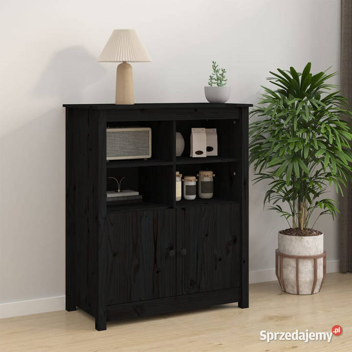 Szafka czarna 83x415x100 lite drewno sosnowe Warszawa