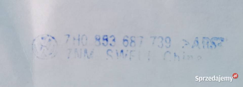 Znaczek Logo Emblemat Transporter VW z Numerem Lublin