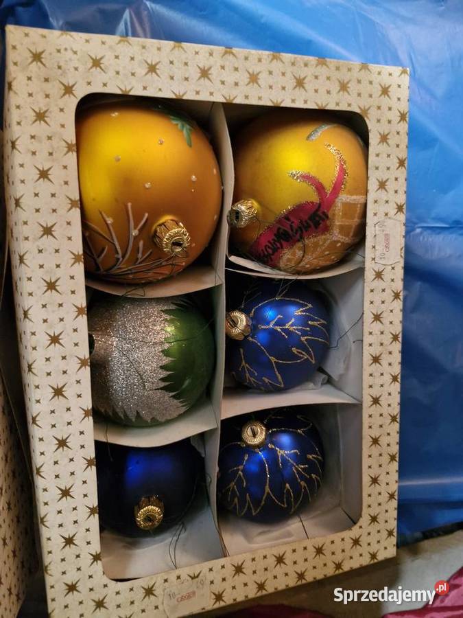 Bombki vintage z okresu prl recznie malowane Ruda Śląska