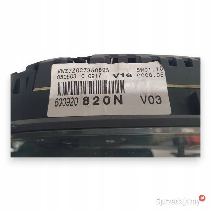 LICZNIK ZEGARY 6Q0920820N VW Polo IV 12 6V 12V osobowe