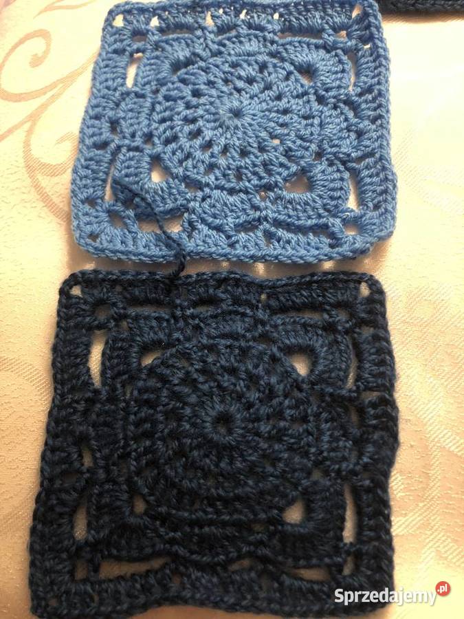 kwadrat babuni pled poduszka rękodzieło szydełko