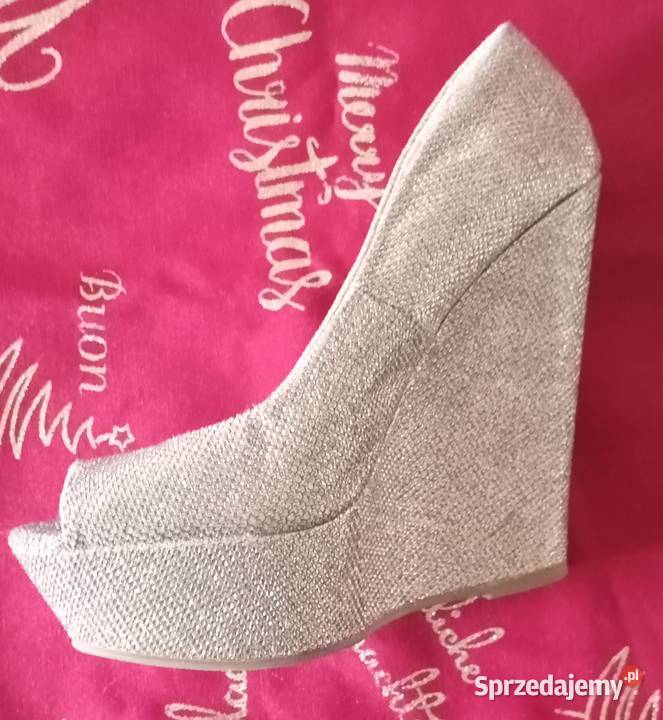 Złote buty brokatowe na imprezę Mirosławiec sprzedam