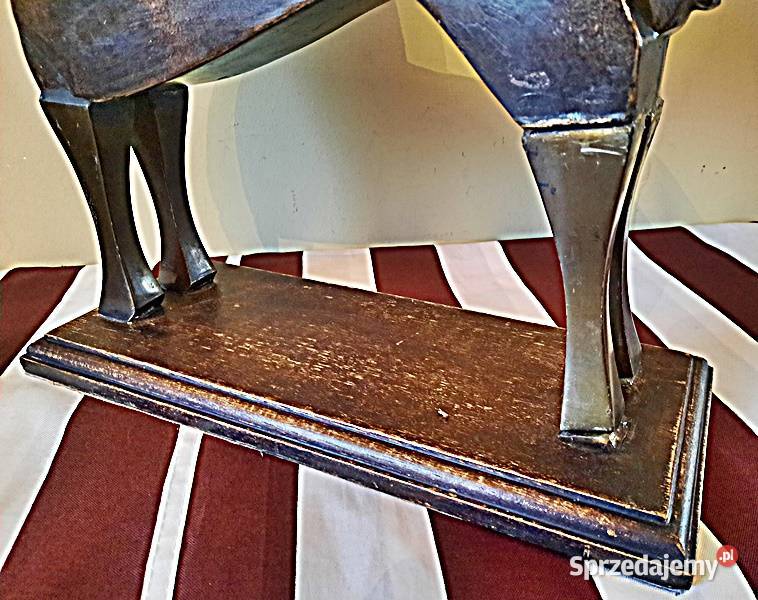 Koń dekoracja ceramika drewno wysokość 35 wielkopolskie Ostrów Wielkopolski