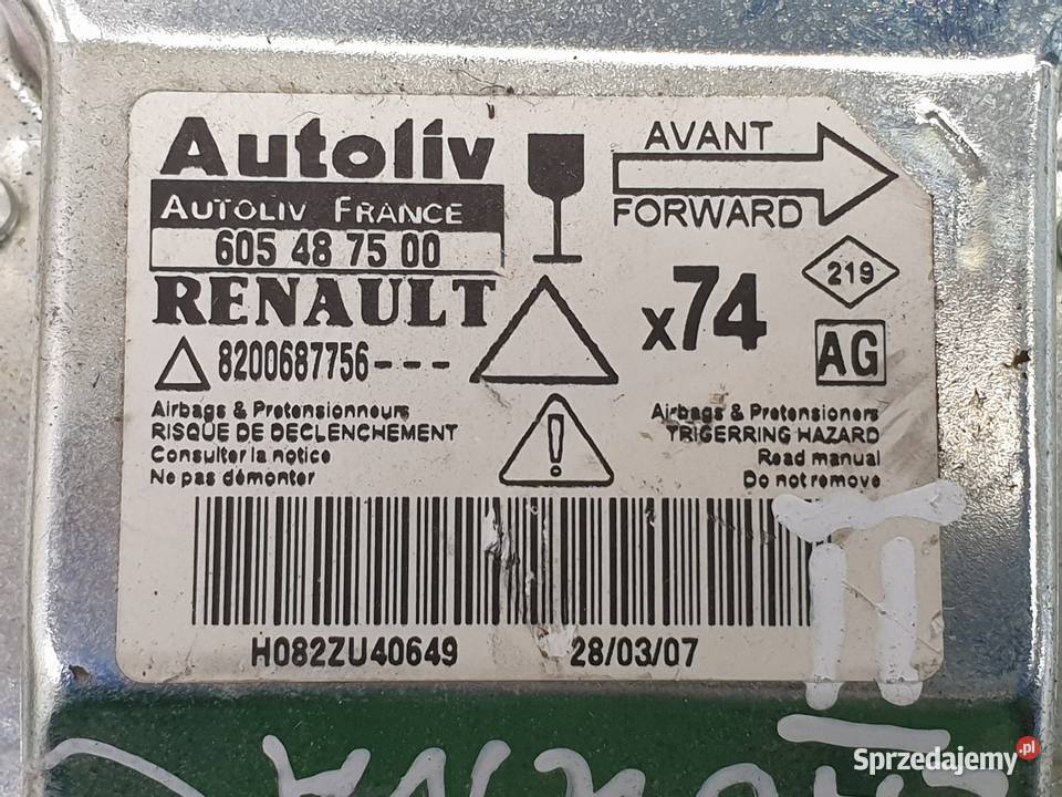 Renault Laguna II MODUŁ AIRBAG Poduszek lubelskie Rudka