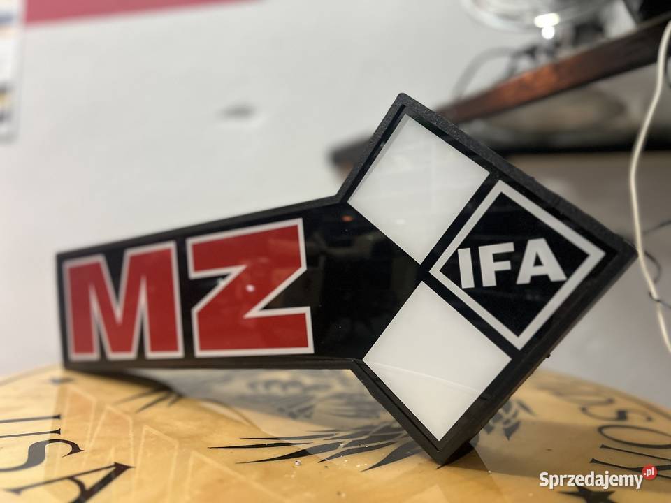 Logo MZ ETZ podświetlenie led wymiary 50 x 23 x Nowa Dęba