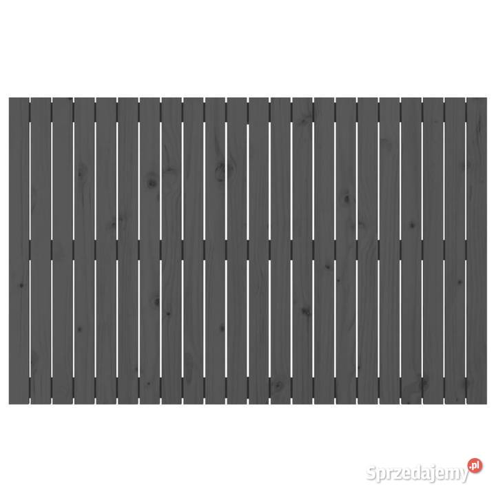 Wezgłowie łóżka szare 140x3x90 lite drewno