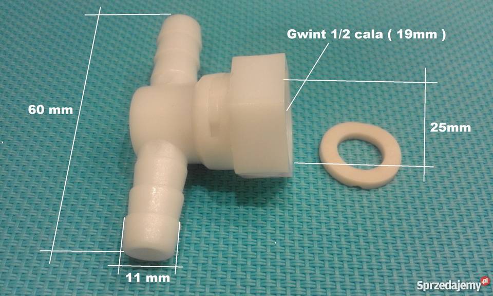 Trójnik z nakrętką 12 cala do kabiny Hydraulika i armatura Katowice
