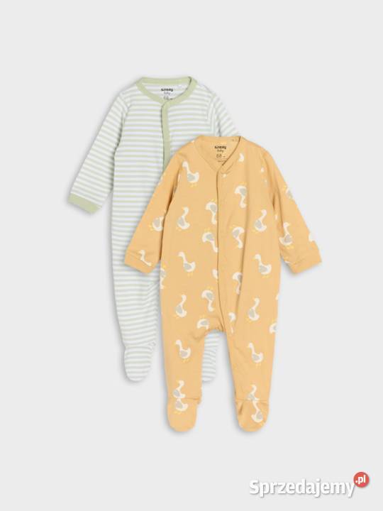 Pajacyki niemowlęce Sinsay 56 piżamy 2 pack gęsi Piżamy i szlafroki Szczecin