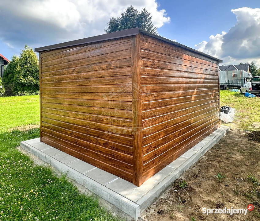 Schowek domek 4x25m drzwi okno drewnopodobny Domki narzędziowe