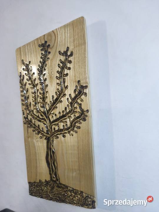 Płaskorzeźba drzewo Rękodzieło lubelskie