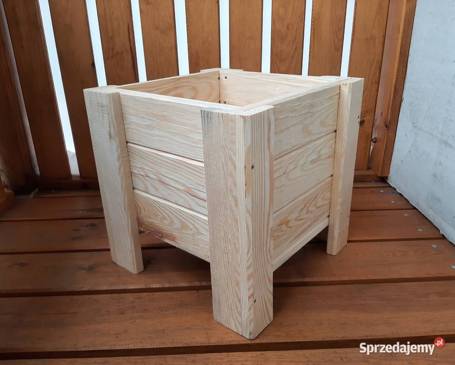 Donice drewniane sosnowe 40x40x40 80x30x30 Sarnaki sprzedam