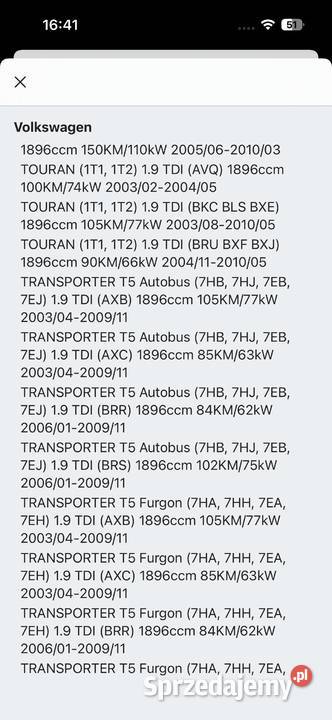 Pasek rozrządu passat b6 19tdi 77kw silnik bxe