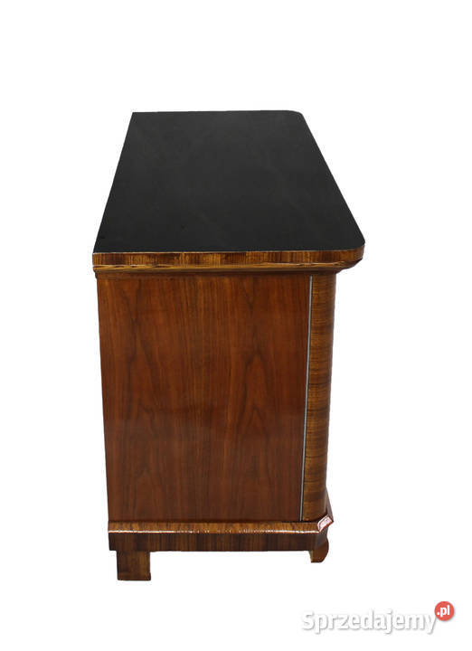 Niepowtarzalna komoda art deco z czarnym blatem